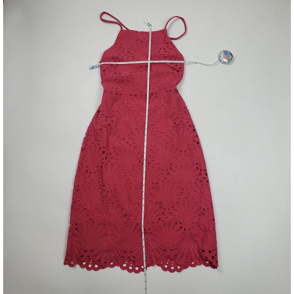 Andie Swim The Roatan Midi Dress Women Sz Small Rosette Cotton Eyelet Lace Lined - Picture 7 of 16